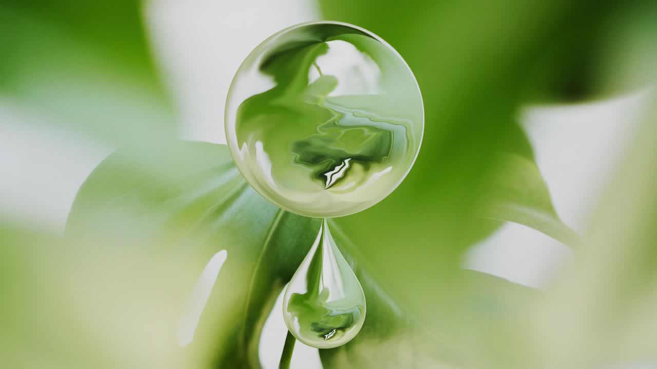 Imagem representativa de uma gota de biodiesel verde da empresa Green Biofuels - responsável pelo 1º terminal de biocombustíveis na Irlanda, possibilitando o abastecimento atlântico com HVO