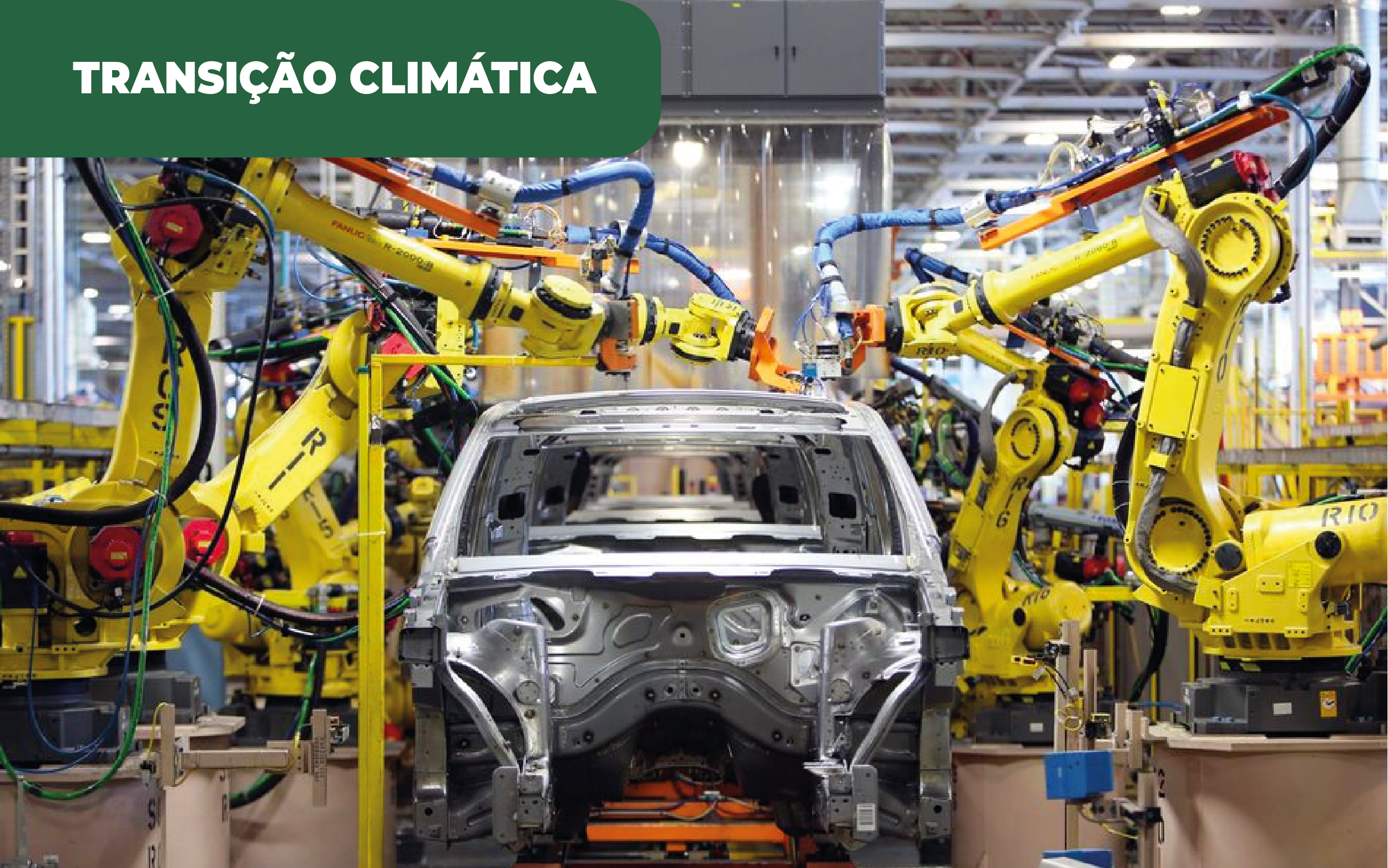 Imagem colorida de fábrica de automóveis. O Roteiro da Descarbonização no stor automóvel é uma mais valia para garntir a proteção de fabricantes face às novas políticas ambientais.