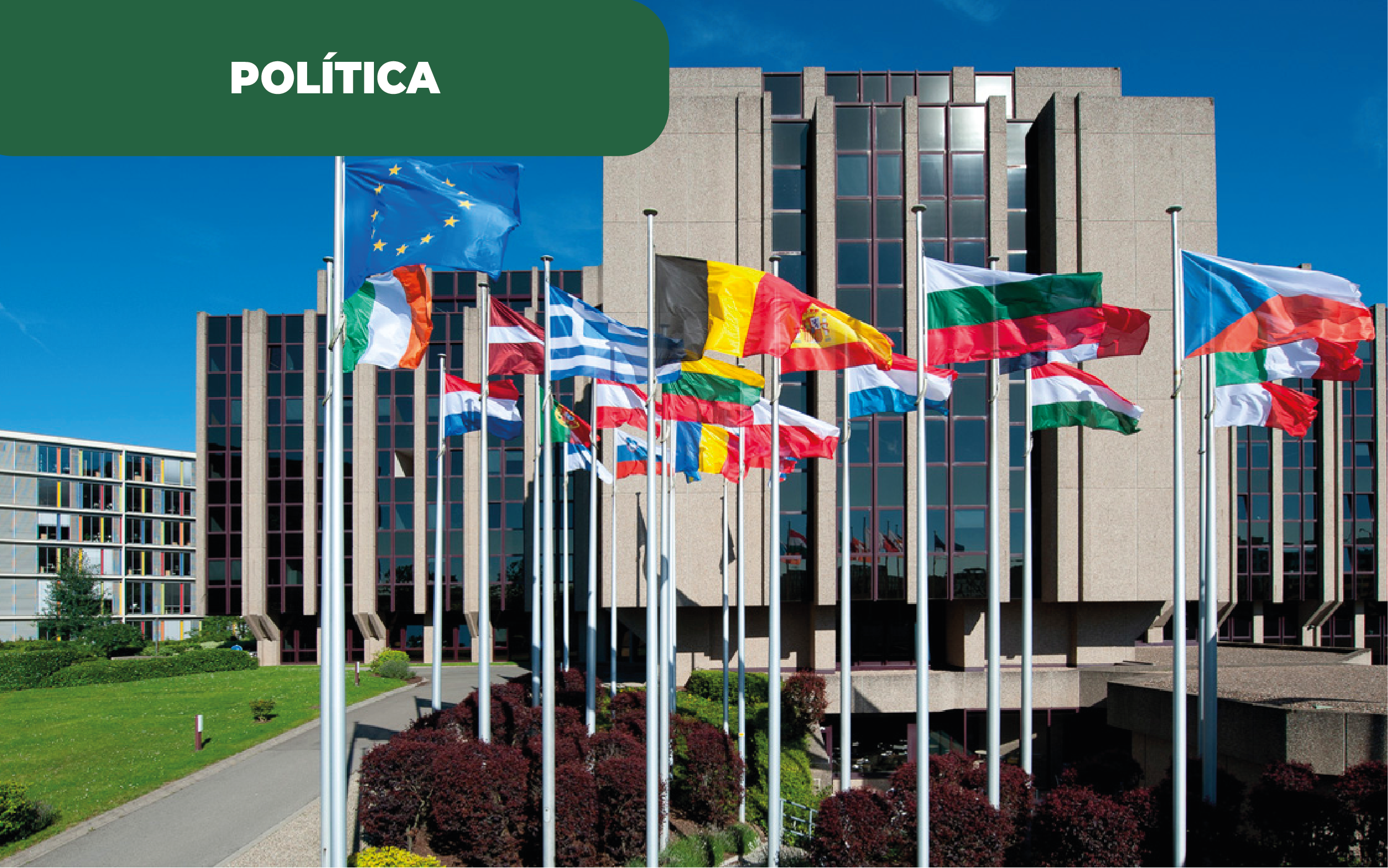 Fotografia colorida da sede, em Bruxelas, do European Court of Auditors que avalia a posição da UE sobre a utilização de biocombustíveis em território europeu