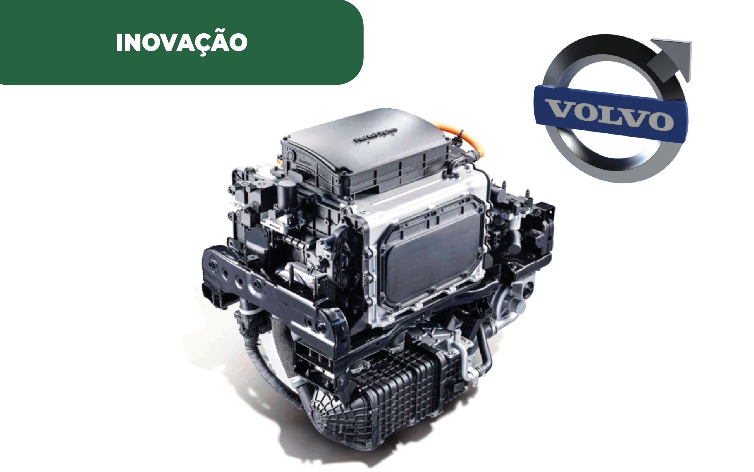 Imagem de exemplo do novo motor a hidrogénio da Volvo, que permite uma melhor adaptação aos veículos com motores a combustão.